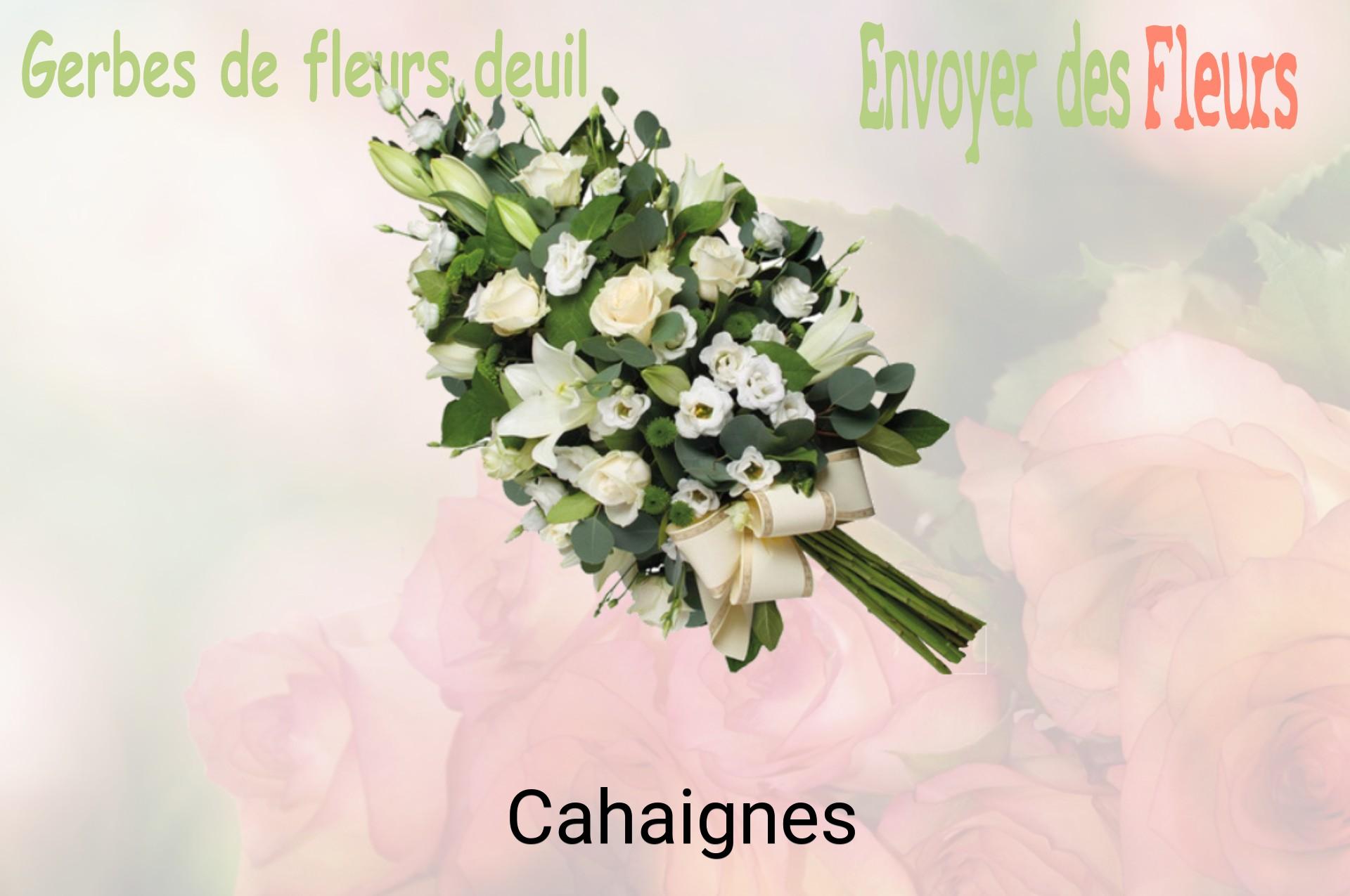Gerbe de fleurs de deuil livrée à Cahaignes